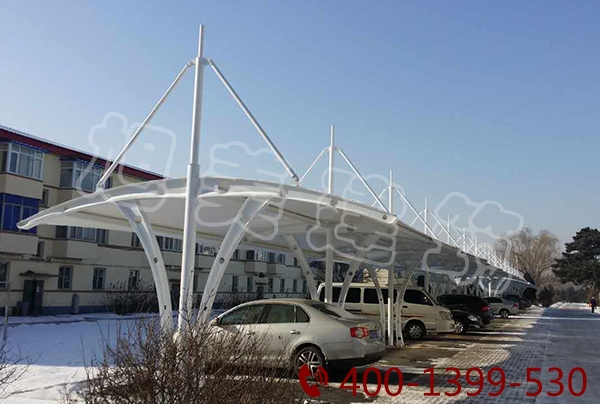  Membrane structure parking shed in residential area