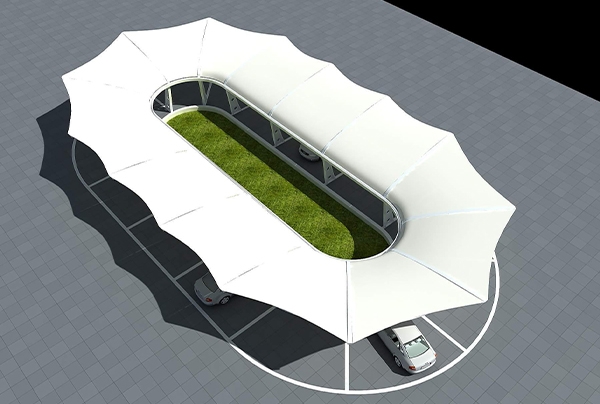  Membrane structure parking shed