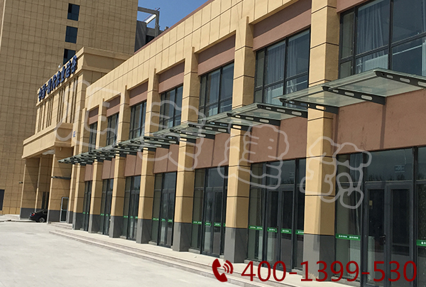  Steel structure glass canopy