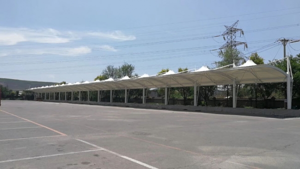  Membrane structure parking shed