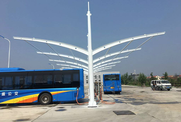  Membrane structure parking shed